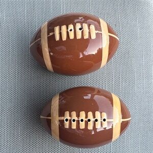 Brown Football Salt and Pepper Shakers